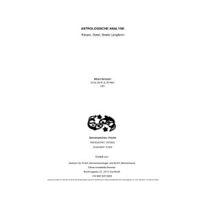 Schriftliche astrologische Analyse KÖRPER/GEIST/SEELE