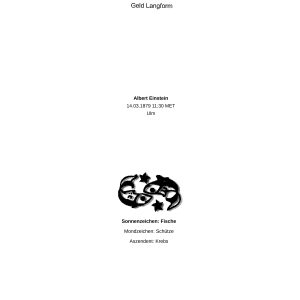 Schriftliche astrologische Analyse GELD/BESITZ/WERTE