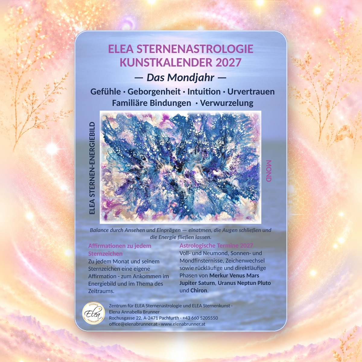 ELEA Sternenastrologie Kunstkalender 2027 in A3